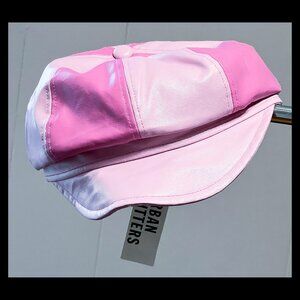 Urban Outfitters Womens Pink/Rose Faux Leather Gatsby Hat NWT